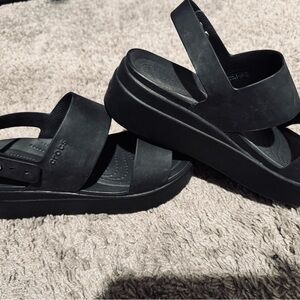 CROCS Women's Black Platform Sandals